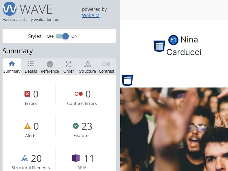 SEO site de Nina Carducci